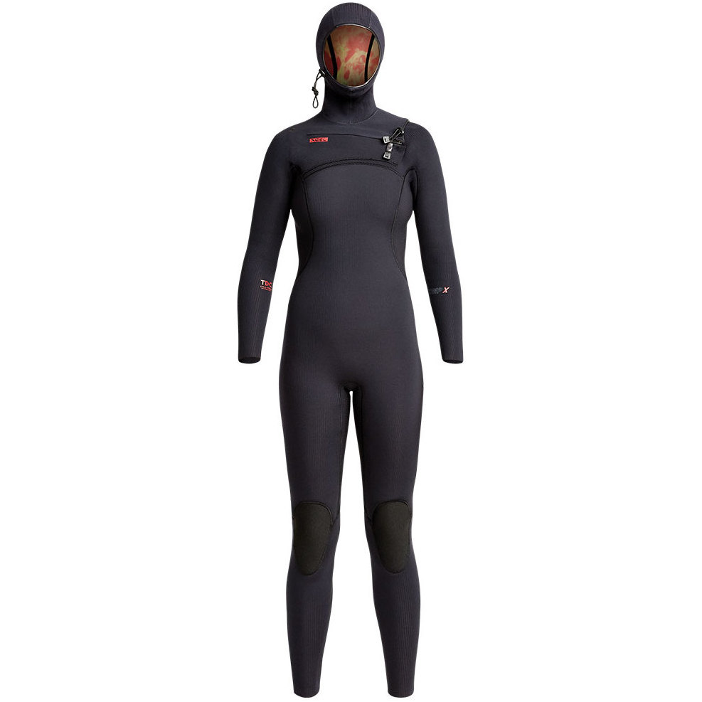 Xcel Womens Comp X 5.5/4.5mm Hooded Chest Zip Wetsuit XW23WN55C2H0 - Black